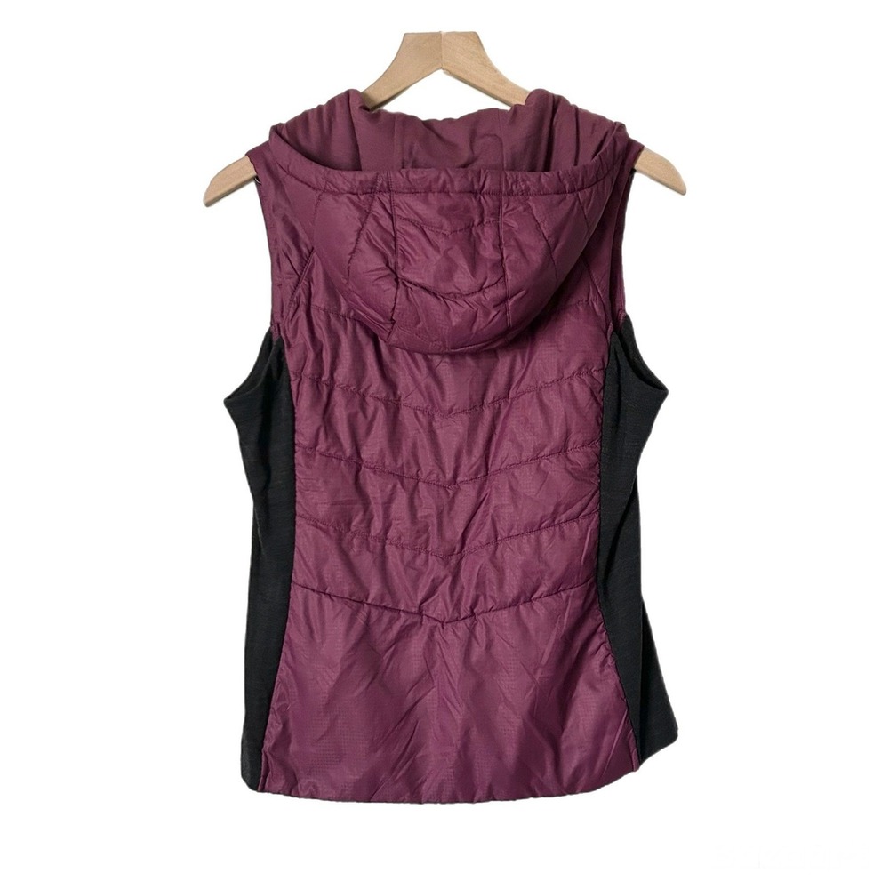Smartwool Smartloft 60 Hooded Vest Women's Berry Purple Merino Wool Mix Medium - Picture 2 of 6